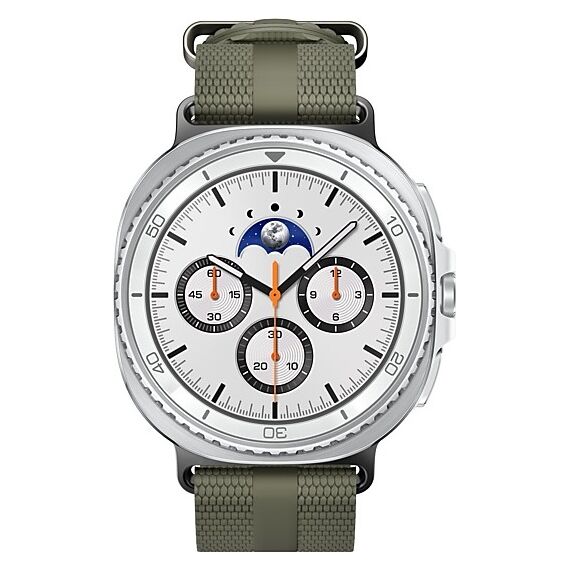 Galaxy Watch 8 Classic | 46 мм | 4G LTE | White | Athleisure/Green | M/L, Тип ремешка : Athleisure, Размер корпуса : 46 мм, Цвет: White, Цвет ремешка: Green, Размер ремешка : M/L, Подключение часов : Bluetooth / Wi-Fi + 4G LTE, изображение 3
